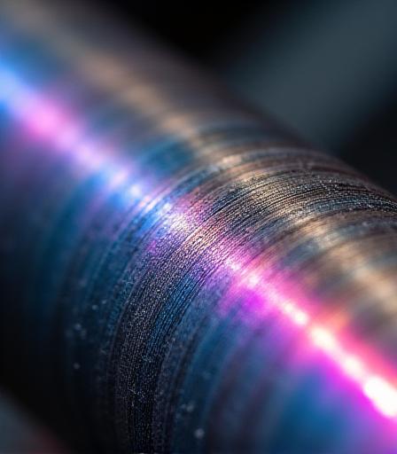 Detailopname van TIG-laswerk op een RVS uitlaat